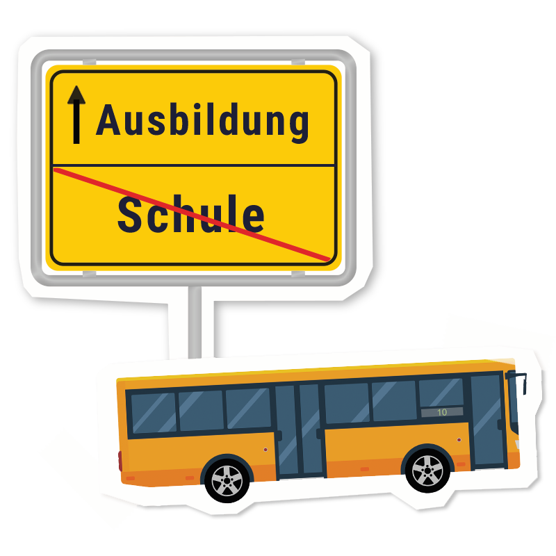 Straßenschild + Bus